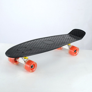 Black 22-Inch Pintail Skateboard With Anti-Slip Deck For Beginners And Teens - Product Image 1
