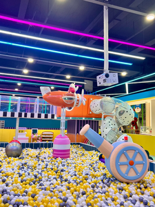 معدات منطقة ألعاب لينة مخصصة للأطفال، مجموعة ألعاب داخلية للمراكز التجارية مع زلاجة بلاستيكية بتصميم مدينة ملاهي - Product Image 6