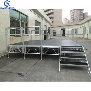 Platform panggung aluminium pabrik 4x8 kaki, Podium panggung luar ruangan aluminium dek panggung untuk acara konser