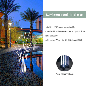Led thay đổi màu sắc sợi quang ánh sáng năng lượng mặt trời LED sậy đèn sợi quang cảnh ánh sáng LED ánh sáng ban đêm cho trang trí sân vườn - Product Image 2
