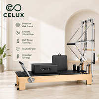 Meilleures Ventes 2026 : Ensemble Pilates Reformer avec Demi-Trapeze et Tour Pilates Reformer en Bois de Chêne pour Studio de Yoga et Pilates