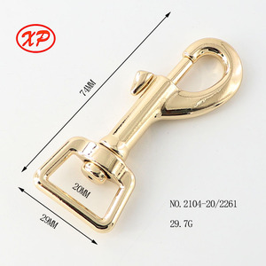 <span class=keywords><strong>Mousqueton</strong></span> rotatif robuste en alliage de zinc de 20 mm avec boucle à ressort de sécurité, élégant et durable, pour laisses de chien - Product Image 1