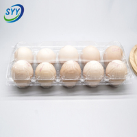 Barquette à œufs en blister transparente de qualité alimentaire PET, anti-buée, anti-statique, empilable, conception conique brevetée, incassable, OEM ODM