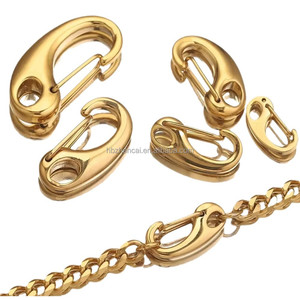 In lega di zinco a forma di uovo a molla con gancio a scatto moschettone fibbia colletta per occhi bracciale ciondolo gioielli fai da te - Product Image 1