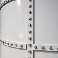 Silo à ciment boulonné 1000T avec dépoussiéreur pour centrale à béton ; Réservoir de stockage en acier de grande capacité 13,5 m