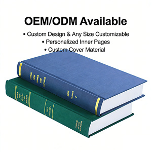 箔押しロゴ印刷付きカスタムリネン布表紙ハードカバー書籍サービス - Product Image 1