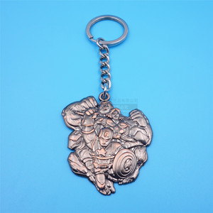 Porte-clés personnalisé en alliage de zinc gaufré, style vintage bronze, pour cadeaux publicitaires d'entreprise, promotion durable - Product Image 4