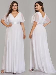 <span class=keywords><strong>Robe</strong></span> <span class=keywords><strong>de</strong></span> <span class=keywords><strong>soirée</strong></span> élégante en mousseline <span class=keywords><strong>de</strong></span> soie à col en V et volants pour femme, <span class=keywords><strong>robe</strong></span> longue <span class=keywords><strong>de</strong></span> demoiselle d'honneur, <span class=keywords><strong>robe</strong></span> <span class=keywords><strong>de</strong></span> <span class=keywords><strong>soirée</strong></span> d'été grande taille - Product Image 2