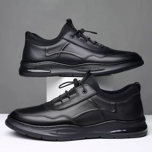 Nouvelles chaussures pour hommes - Chaussures en cuir élégantes pour affaires - Chaussures décontractées en cuir souple respirantes à lacets pour hommes - Style britannique formel - Product Image 5