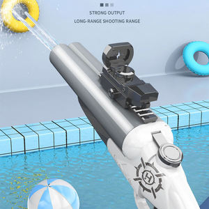 QS vente chaude main haute apparence pistolet à eau jouets 2 couleurs en plastique enfants été plage <span class=keywords><strong>jeu</strong></span> de tir Double buse pistolet jouets - Product Image 4