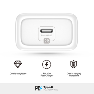 Bán Chạy Nhất Kép Cổng USB A + C Tường Adapter Nhà Máy Ban Đầu Pd20w Qc18w Thông Minh Nhanh Chóng Sạc Sạc Sạc Du Lịch EU/Mỹ Điện Thoại 3A AC - Product Image 3