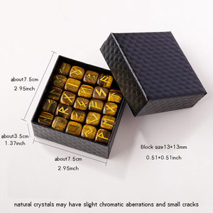 Juego <span class=keywords><strong>de</strong></span> cubos <span class=keywords><strong>de</strong></span> cristal natural al por mayor <span class=keywords><strong>de</strong></span> 24 piezas runa cuadrada pulida piedra áspera Chakra energía curativa para regalos <span class=keywords><strong>de</strong></span> decoración - Product Image 2