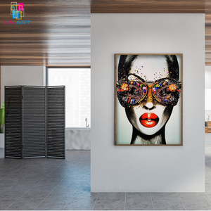UNIART-Peinture sur toile <span class=keywords><strong>pour</strong></span> femme, art <span class=keywords><strong>mural</strong></span>, <span class=keywords><strong>image</strong></span> de rue, décoration de salon, <span class=keywords><strong>cadre</strong></span> en aluminium - Product Image 4