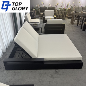 Ghế tắm nắng bằng mây nhựa ngoài trời hiện đại, tùy chỉnh theo yêu cầu, dùng được mọi thời tiết, dành cho khu nghỉ dưỡng, ghế dài bằng nhôm - Product Image 6