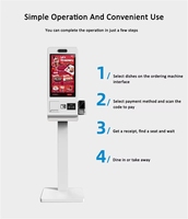 Terminal de commande automatique intelligent de 21.5 "pour une utilisation en intérieur Kiosque de paiement en libre-service de restauration rapide pour KFC McDonald's pour l'équipement de restaurant