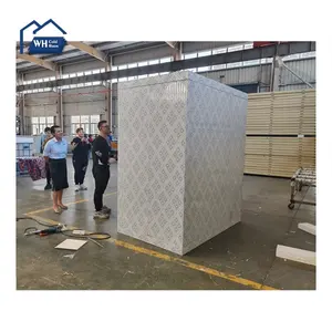 Dondurucu Reefer depolama yürümek 220v ünitesi soğutucu buzdolabı konteyner 75mm 100mm PU sandviç çelik Panel soğuk oda tedarikçisi