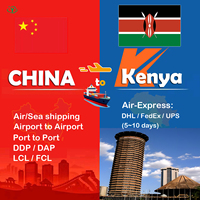 Expédition DDP par voie aérienne/maritime de Chine vers le Kenya, livraison express par UPS/DHL/FedEx porte-à-porte, FCL, LCL, DAP, expédition aérienne depuis Shenzhen Guangzhou