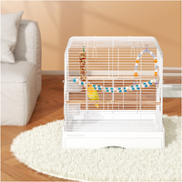 Bucatstate Vente en gros Cages à oiseaux métalliques de luxe classiques et solides, de grande taille, pour l'élevage de perroquets, avec plateau et boîte en plastique, conception personnalisée