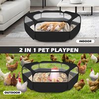 Enclos de jeu pour petits animaux, couvercle de boîte d'élevage pour poulets, tente de cage portable pour animaux de compagnie, pour l'extérieur, imperméable, respirante, sûre et durable
