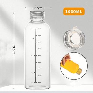Botella de Agua de Vidrio Transparente de 17 Oz con Tapa, Boca Ancha, a Prueba de Fugas, para Gimnasio, Viajes, Hogar, Escuela, Oficina, Regalo Promocional - Product Image 4