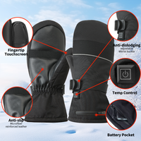 Gants chauffants d'extérieur Gants chauffants USB chauffants pour le snowboard Gants à écran tactile pour l'équitation Ski Snowboard Randonnée Cyclisme Chauffe-mains