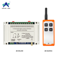 Télécommande universelle 4 boutons 433 MHz 4 canaux en métal pour porte de garage et clé de voiture, duplicateur de code roulant à apprentissage fixe, piles AAA incluses