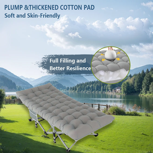 Lit de camping pliant avec sac de rangement pour adultes Lit de couchage léger portable pour voyage en plein air randonnée facile à installer - Product Image 5