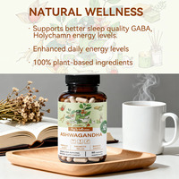 Capsules de poudre d'Ashwagandha biologique végétalienne GMP avec supplément à base de poivre noir 600mg pour le soulagement du stress et le soutien énergétique