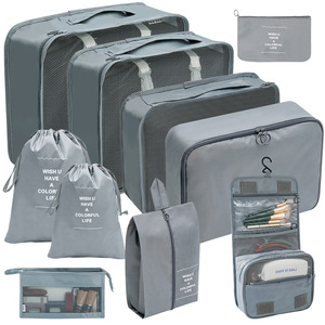 Tùy Chỉnh 10 Pcs Đặt Hành Lý <span class=keywords><strong>Organizer</strong></span> Xách Tay Túi Lưới Nén Carry-On Đóng Gói Cubes Cho Du Lịch - Product Image 4