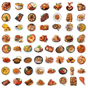 Venta al por mayor 60/100 comida realista lindos dibujos animados bocadillos deliciosos sabores decorativos autoadhesivos pegatinas impermeables - Product Image 5