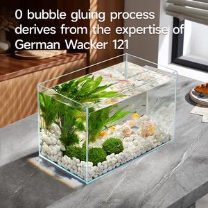 Yee Super Blanc Verre <span class=keywords><strong>Aquarium</strong></span> <span class=keywords><strong>20</strong></span> <span class=keywords><strong>Gallon</strong></span> Fish Tank Angle Droit Eau Herbe Fish Tank pour Usine En Gros - Product Image 4