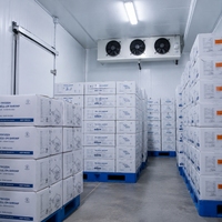 Chambre froide pour la transformation de la viande, le stockage des produits de la mer et la production d'aliments surgelés