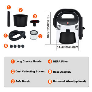 Aspirador <span class=keywords><strong>de</strong></span> coche eléctrico portátil <span class=keywords><strong>de</strong></span> 4L, húmedo/seco, para el hogar, al aire libre, uso en Hotel, alfombra, sofá, tapicería, diseño <span class=keywords><strong>de</strong></span> mano sin bolsa - Product Image 6