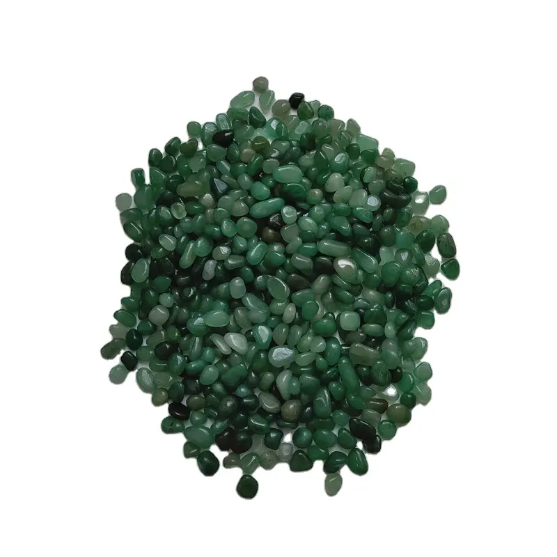 Natural stone gravel green aventurine jade tumbled stone chips polished crafts