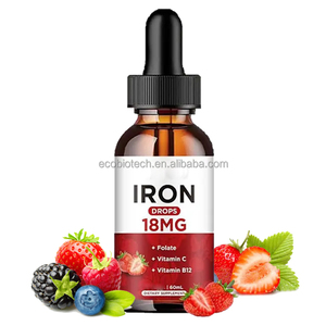 Etiqueta privada Suplementos de hierro Gota 60ml Hierro Líquido oral Gotas de hierro para mujeres - Product Image 2