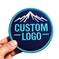 Écusson brodé personnalisé avec logo, badge brodé 3D, thermocollant ou à coudre, en tissu sergé chenille, pour vêtements, chapeaux, sacs, OEM