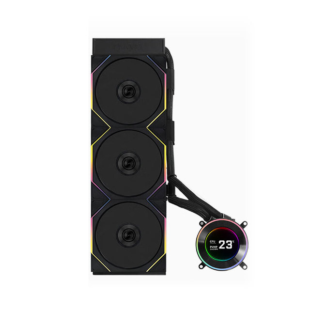 Lian Li HydroShift LCD 360 TL AIO Liquid CPU Cooler Round LCD Screen Hidden Tubing UNI FAN ARGB PWM Fluid Bearing 28dBA