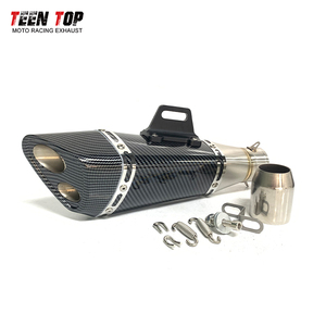 Silencieux d'échappement de moto universel à double sortie pour MT25 FZ8 FZ6N ZX25R R3 R6 Ninja650 GW250 - Product Image 4