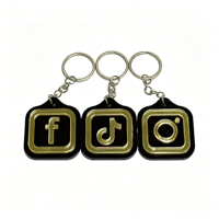 Porte-clés NFC personnalisé avec logo d'entreprise, pendentif NFC compatible avec les outils NFC et les applications de réseaux sociaux