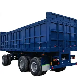 Transport Bulk Cargo Coal Ore/Build Materials Open Box Semi Dump Truck Trailer For Sale