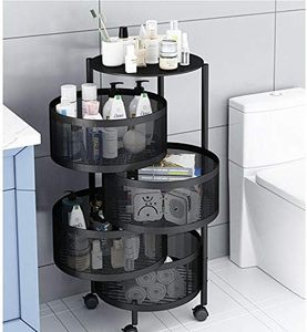 Nhà bếp xoay lưu trữ Kệ <span class=keywords><strong>Rack</strong></span> với 5 <span class=keywords><strong>Tier</strong></span> kim loại đa lớp có thể tháo rời Kệ giỏ - Product Image 3