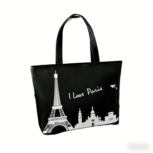 Sac fourre-tout en <span class=keywords><strong>toile</strong></span> moyen, style dessin animé, motif personnage à bâtonnets, sac à bandoulière simple, sac à main sous le bras, sac de shopping, vente en gros - Product Image 2