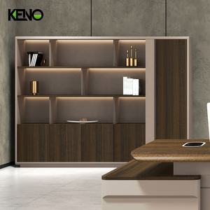 Libreria in legno Bookshelve porta Frameless libreria con armadio Base ad alta densità di archiviazione di File libreria per la vendita con LED - Product Image 2