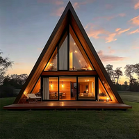 Maison préfabriquée en A de 20 pieds au prix le plus bas, maisons miniatures de luxe en forme triangulaire pour hôtels et commerces, maison préfabriquée