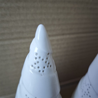 Décoration d'intérieur nordique, éco-responsable, moderne, en céramique, arbre de Noël lumineux à LED, figurine artisanale, jouets pour la famille et les amis