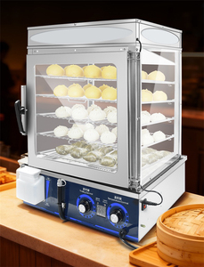 Vitrine chauffante électrique de comptoir pour pains vapeur, Mantou, Siopao, Xiaolongbao - Product Image 1