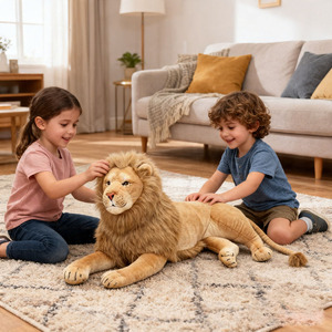 Peluches <span class=keywords><strong>de</strong></span> León, Lindos y Relajantes, <span class=keywords><strong>Muñecos</strong></span> <span class=keywords><strong>de</strong></span> Peluche <span class=keywords><strong>de</strong></span> Animales Salvajes, Almohadas Decorativas, Regalos para Niños, <span class=keywords><strong>Muñecos</strong></span> para Coche, OEM/ODM - Product Image 4