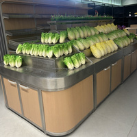Zware-duty rekken supermarkt groente- en fruitdisplay schappen met gesloten bovenste deel