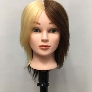 <span class=keywords><strong>Coiffeur</strong></span> humain Mannequin formation tête pratique teinture cheveux 4 couleurs différentes sur la tête colorant eau de Javel couleur Mode féminin - Product Image 2