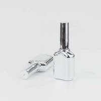 Logo personnalisé direct usine vide plaqué argent écologique Gel vernis à ongles bouteilles en verre couvercle brosses pratique